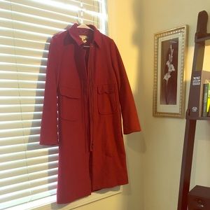 Red J. Crew Coat